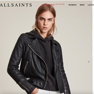 NWT AllSaints Conroy Leather Jacket